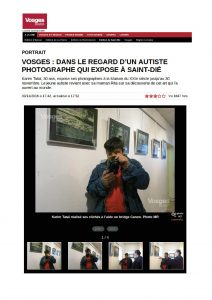 article journal Vosges Matin 3 novembre 2016 page 1 